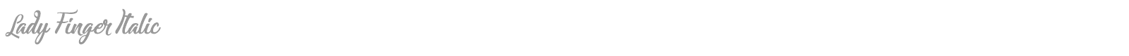 Lady Finger font preview